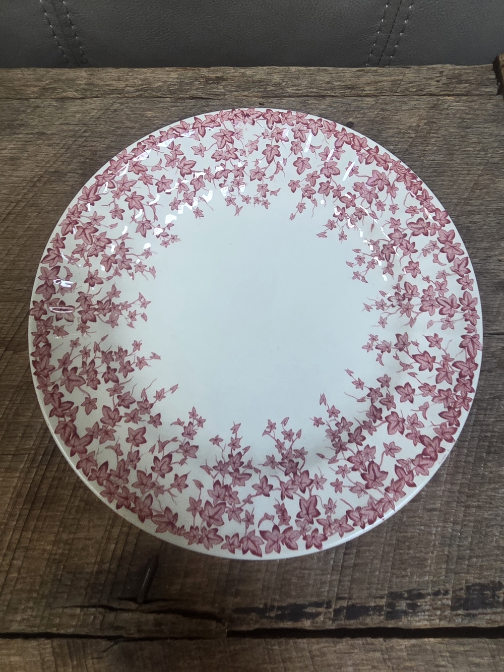 1930's Vintage Antique Early English Ivy Pink by Crown Ducal ~ Bin Q